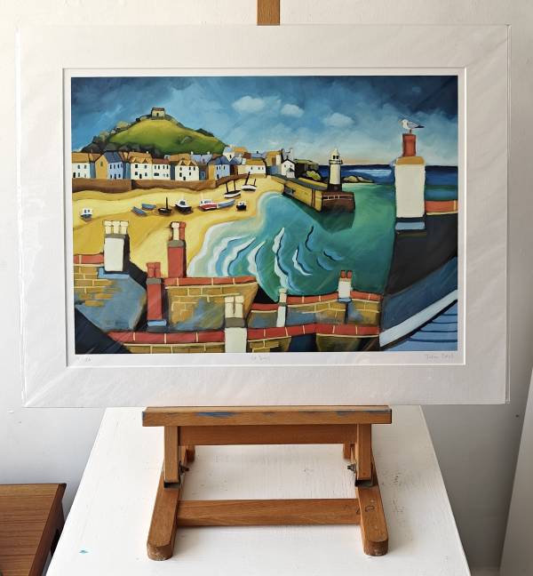 - a , Print by Julia Odell, measuring 33 x 46 cm (H x W) framed at 45 x 58 cm £125